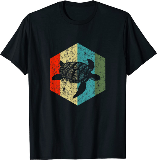 T-shirt Unissexo com Desenho de Tartaruga