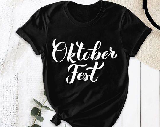 Discover T-shirt para Homem e Mulher Simples com Oktoberfest