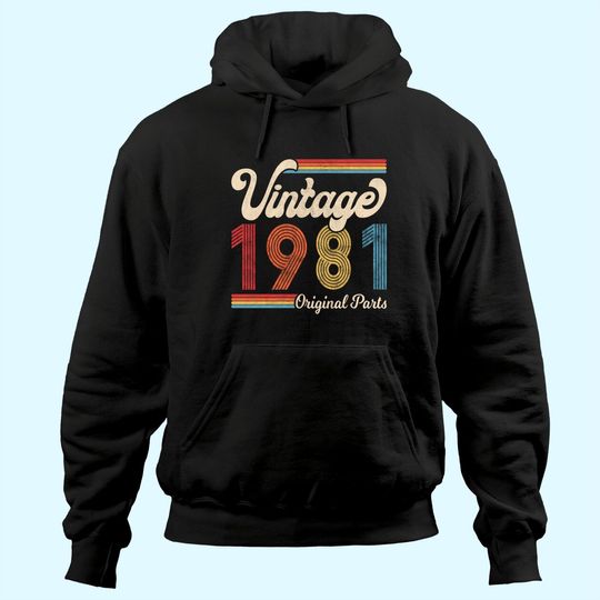 Discover Hoodie Sweatshirt com Capuz Vintage 1981 Presente de Aniversário
