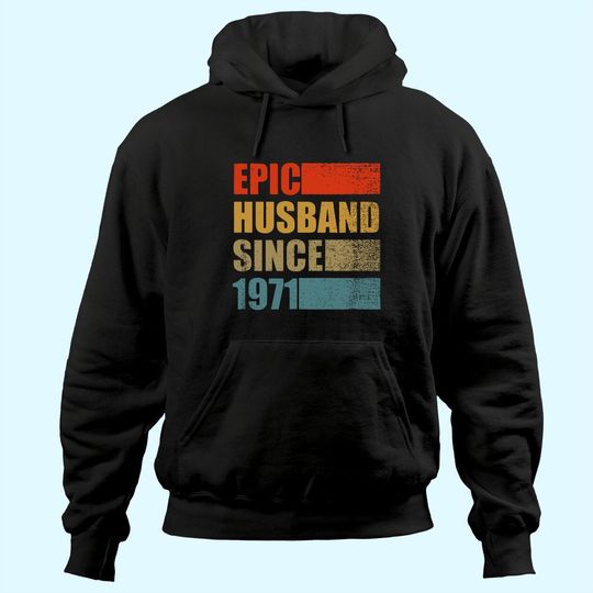Discover Epic Husband Since 1971 Vintage 50th Wedding Anniversary Hoodie