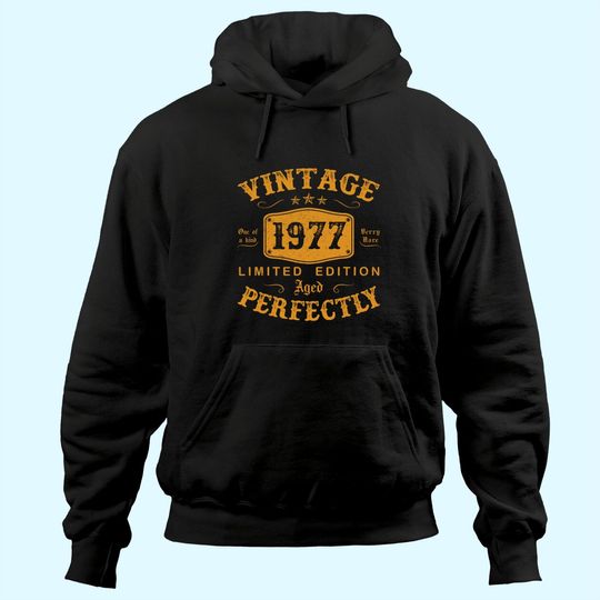 Discover 44 Year Old Birthday Gifts Vintage 1977 44th Birthday Hoodie