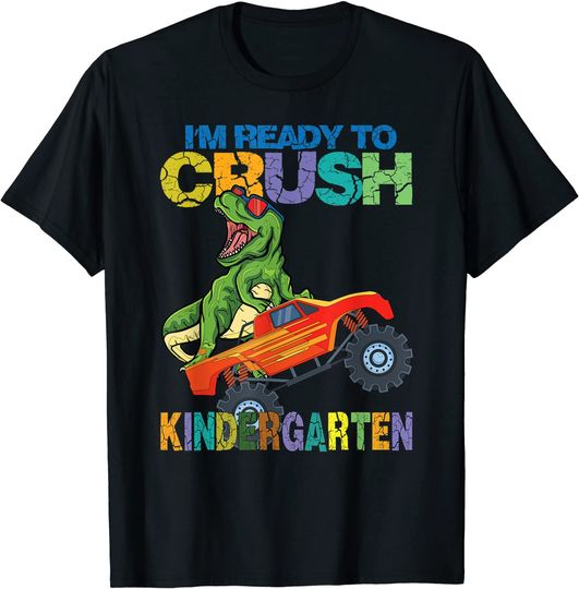 Discover T-shirt para Homem e Mulher I'm Ready To Crush Kindergarten Dinosaur Back To School
