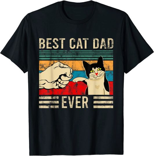 Discover T-shirt Unissexo Best Cat Dad Ever
