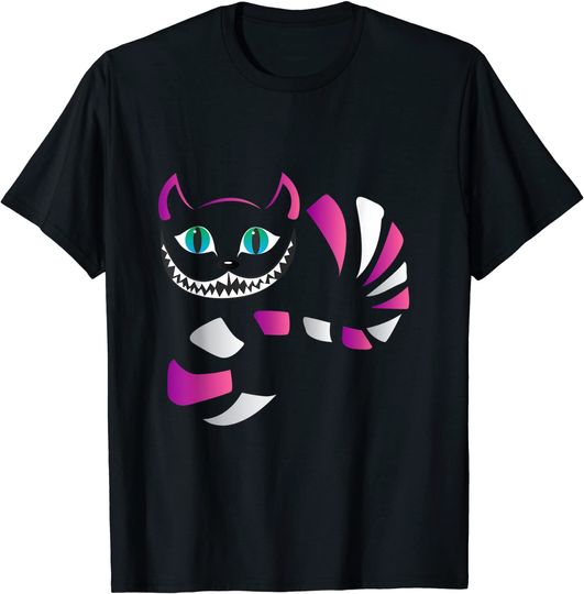 Discover T-shirt Unissexo Gato com Cara de Cheshire