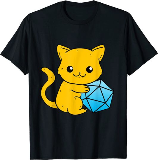 Discover T-shirt para Homem e Mulher com Gato Brincando