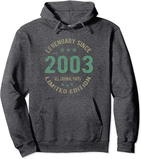 Discover 18 Years Old Bday Legend Since 2003 - Vintage 18th Birthday Pullover Hoodie