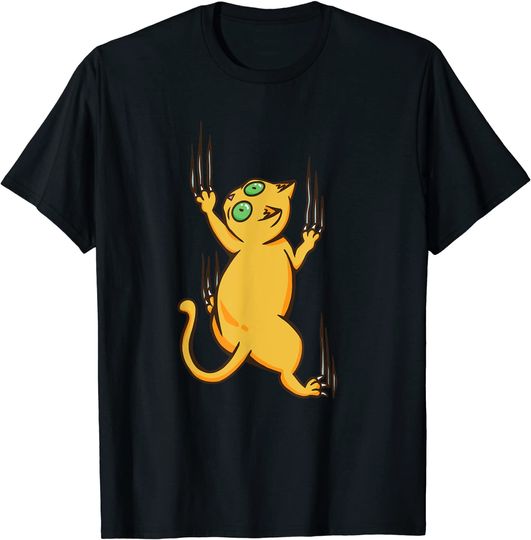 Discover T-shirt Unissexo Arranhões de Gato Escalando