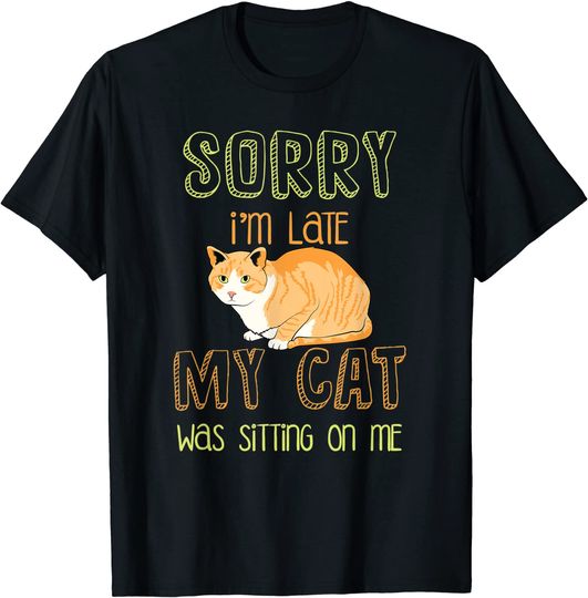 Discover T-shirt Unissexo Gato Está Atrasado