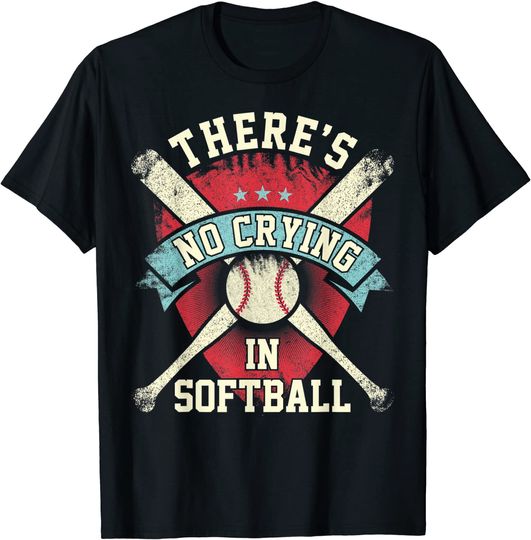 Discover Theres No Crying In Softball Baseball Lover T-Shirt