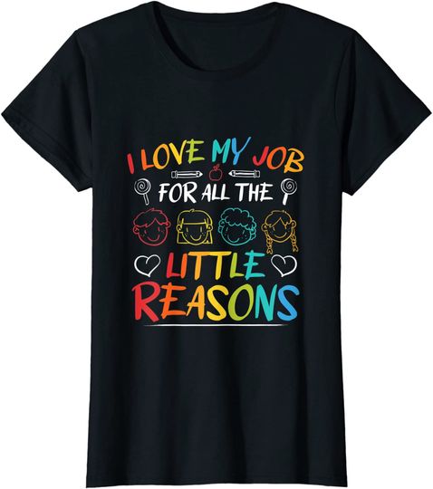 Discover T-shirt de Mulher Adoro O Meu Trabalho por Todas As Pequenas Razões