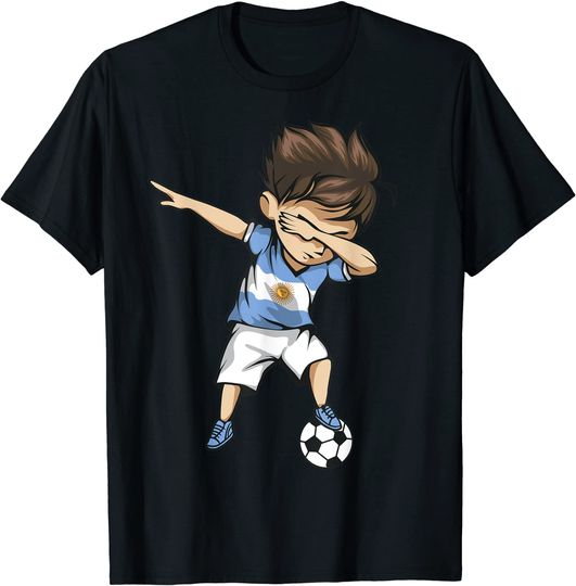 Discover Dabbing Soccer Argentina Jersey T Shirt