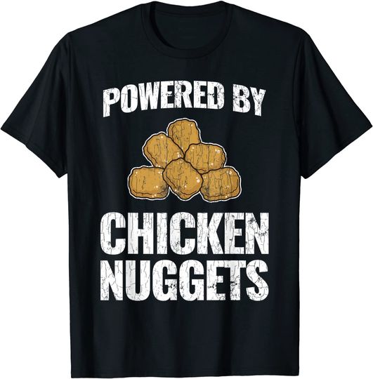 Discover T-shirt Unissexo Powered By Chicken Nuggets