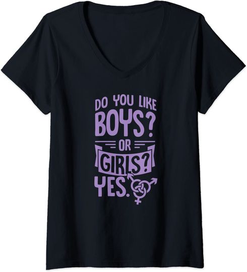 Discover T-shirt de Mulher Do You Like Boys Or Girls Yes