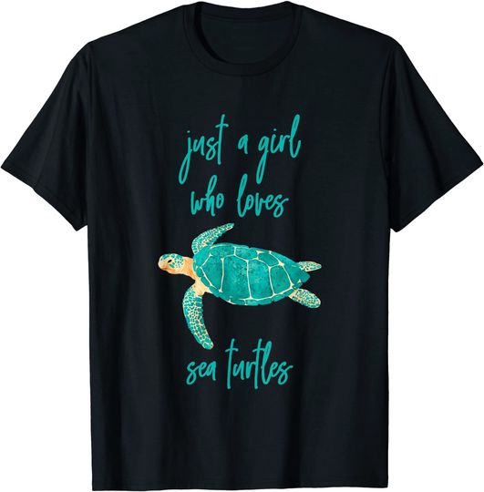 Discover T-shirt Unissexo Just A Girl Who Loves Sea Turle