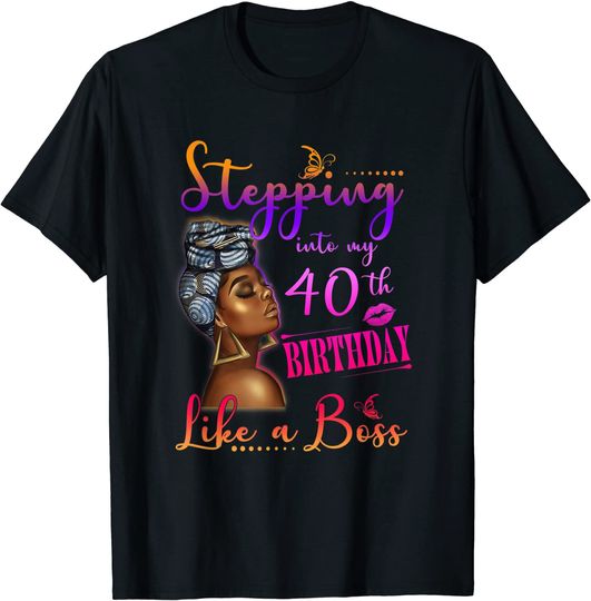 Discover T-shirt para Homem e Mulher Stepping Into My 40th Birthday 1981