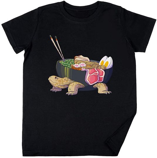 Discover T-shirt Unissexo com Tartaruga de Ramen