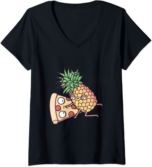 Discover T-shirt Feminino Decote em V Ananá a Pizza