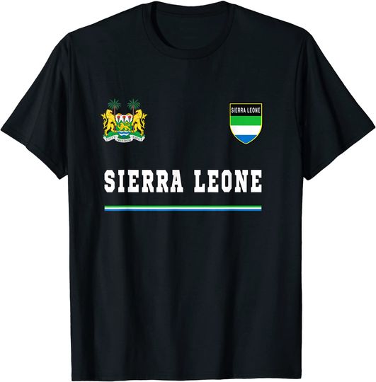 Discover Sierra Leone Sports/Soccer Jersey Tee Flag Football T-Shirt