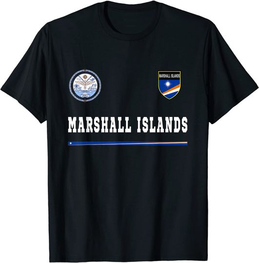 Discover Marshall Islands Sports/Soccer Jersey Tee Flag Football T-Shirt