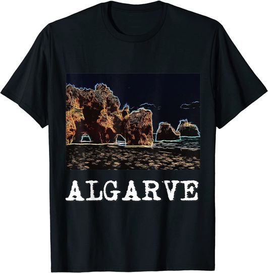 T-shirt Unissexo Viagem em Algarve Portugal