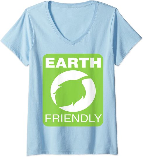 Discover T-shirt de Mulher Amiga da Terra com Decote em V
