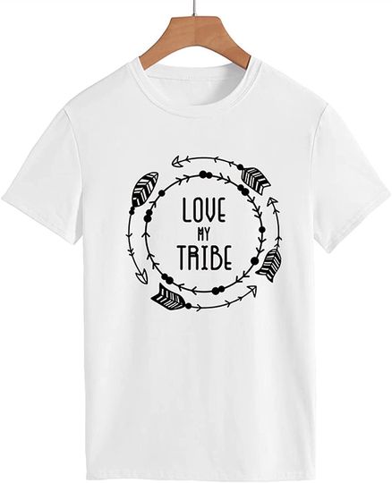 Discover T-shirt Unissexo com Círculo de Amor Love My Tribe