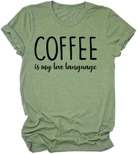 Discover T-shirt de Mulher com Amor de Café Coffee Is My Love Language