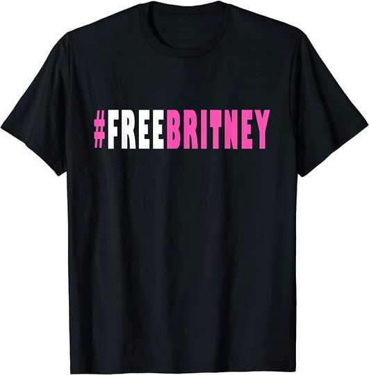 Discover T-Shirt Camiseta Mangas Curtas com Hashtag Free Britney