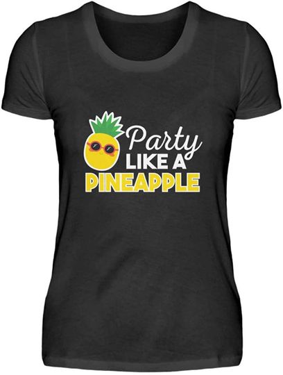 Discover T-shirt de Mulher com Estampa de Ananás Party Like A Pineapple