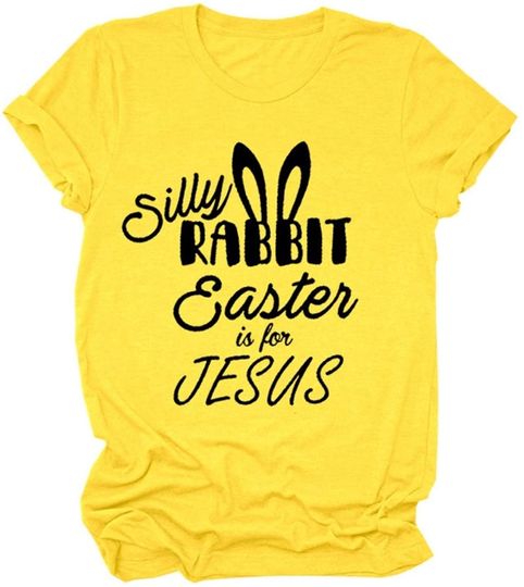 Discover T-shirt Unissexo Rabbit Easter Is For Jesus
