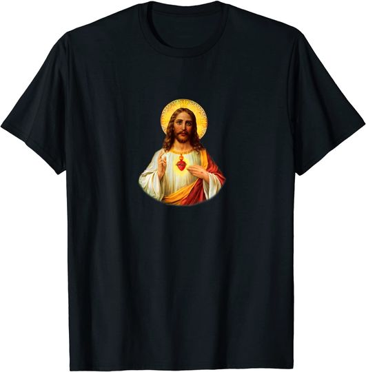 Discover T-shirt Unissexo Sagrado Coração de Jesus
