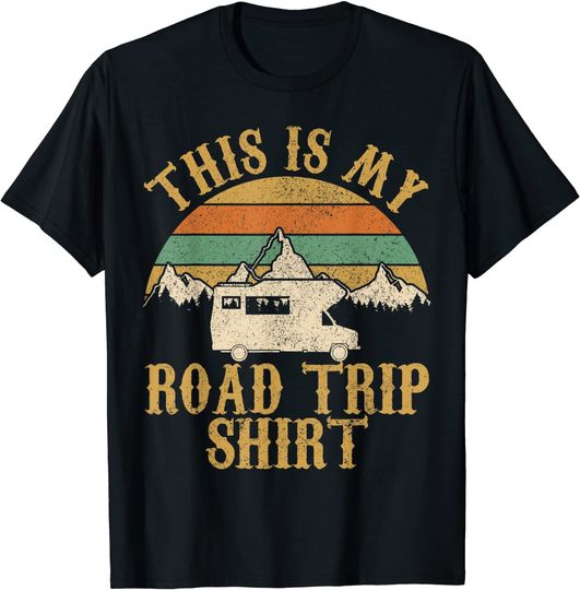 Discover T-shirt Unissexo com Acampamento This Is My Road Trip Shirt