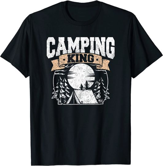 Discover Camisete para Homem Camping King Amor Silhueta