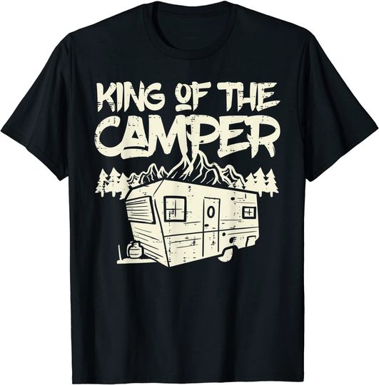 Discover Camisete para Homem King Of The Camper Acampamento de Família