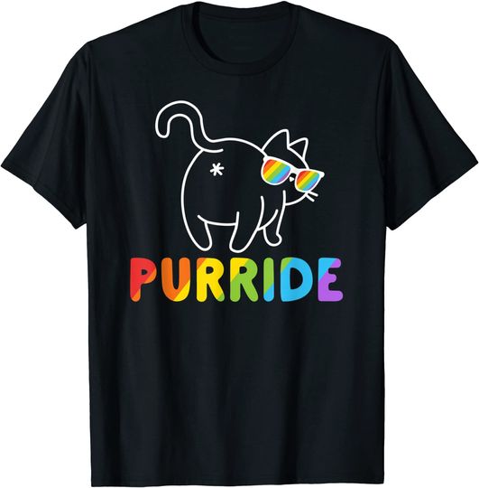 Discover T-shirt Unissexo Purride Cool Gato LGBT