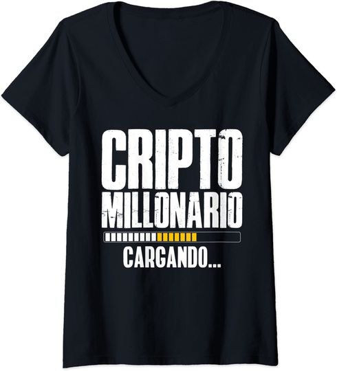T-shirt de Mulher Crypto Millionaire Carregando