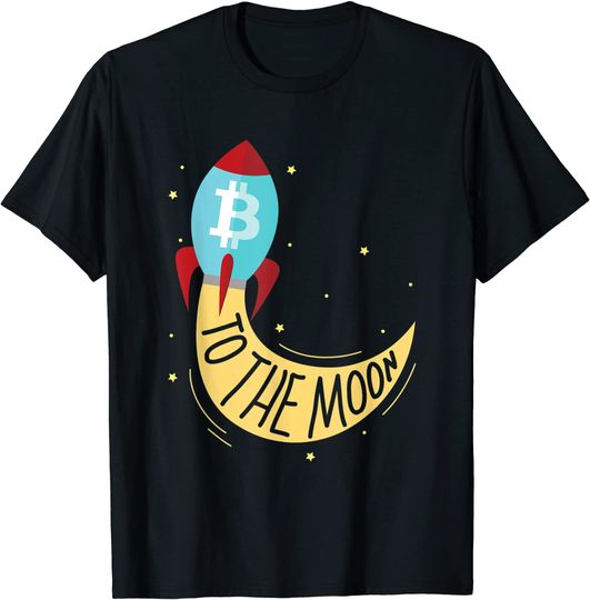 T-shirt Unissexo de Unissex Bitcoin To The Moon
