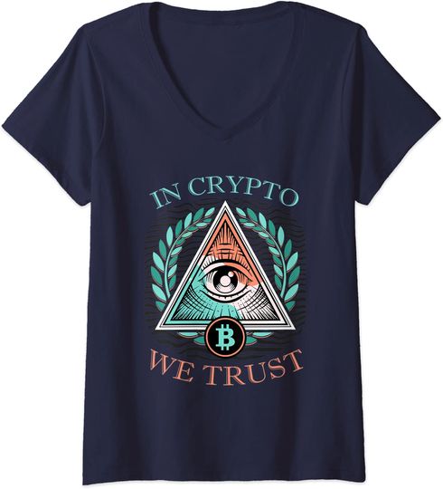Discover T-shirt de Mulher We Trust Criptomoeda