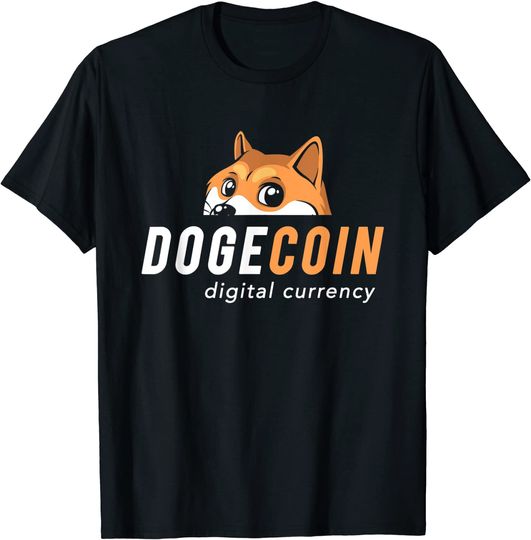 Discover T-shirt Unissexo Dogecoin Digital Currency