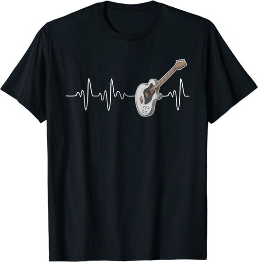 Discover T-shirt Unissexo Batimento de Coração com Música
