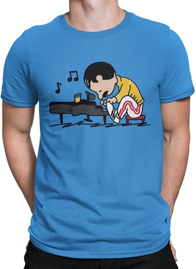 T-shirt Unissexo de Manga Curta Artista com Piano