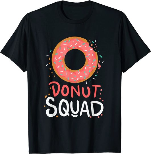 Discover T-shirt Unissexo com Estampa Donut Squad