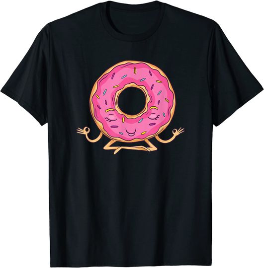 Discover T-shirt Unissexo Donut de Meditação Divertida para Ioga