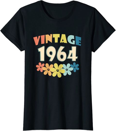Discover T-shirt de Mulher Vintage Flores 1964