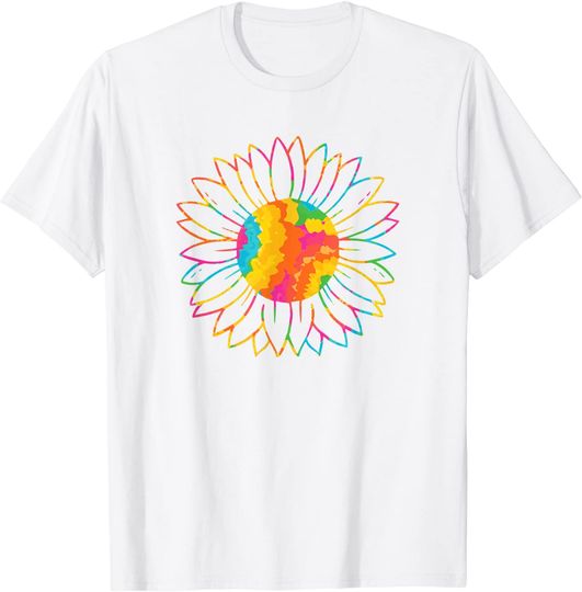 Discover T-shirt Unissexo com Estampa Flor de Girasol
