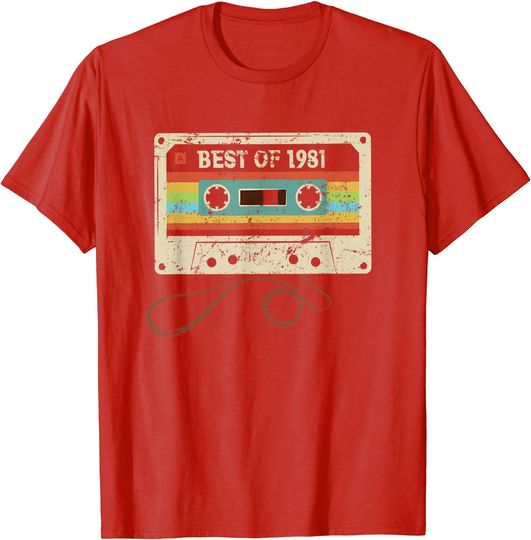 Discover T-shirt Unissexo Best Of 1981 Presente de Aniversário