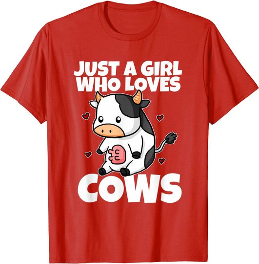 Discover T-shirt Unissexo com Vaca Just A Girl Who Loves Cows
