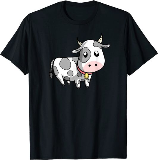 Discover T-shirt para Homem e Mulher Anime Vaca Inocente