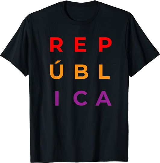 Discover T-shirt Unissexo Letras Orgullo República