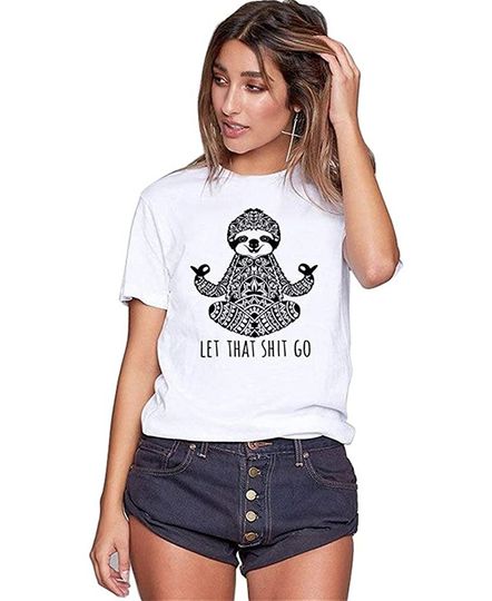 Discover T-shirt de Mulher com Estampa de Letra Simple